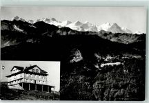 Wildspitz - Berggasthaus Rossberg-Kulm Teleaufnahme gegen die Berneralpen Hüttenstempel