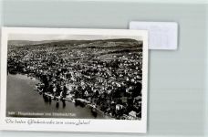 Erlenbach ZH 1939 Fliegeraufnahme Neujahr Ufer Schiff Foto 10cm x 7cm, rückseitig Haftspuren