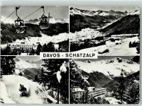 Davos Dorf 1964 Berghotel Schatzalp und Umgebung Winter