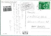 Seealpsee Auf der Ebenalp Blick auf Seealpsee Meglisalp Marwies Altmann Rotsteinpass und Lisengrat Tracht Schweiz 1964