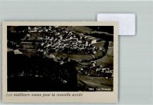 Les Brenets Neujahr Fliegeraufnahme Foto 10cm x 7cm, rückseitig Haftspuren