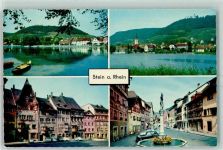 8260 Stein am Rhein - Burg Hohenklingen Rathausplatz Ruderboot Auto