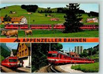 9057 Wasserauen - Neuer Pendelzüge Appenzeller Bahnen AB/SGA Bahnhof