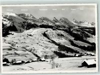 Iltios - Skipisten Karte Bergkette Winter