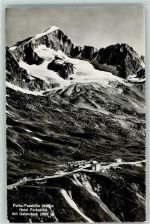 Furka 1949 - Furka Passhöhe Hotel Furkablick mit Galenstock Feldpost