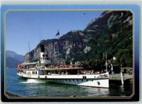 6454 Flüelen - Schiffstation Dampfschiff Schiller Urnersee