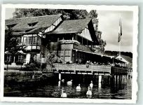 Zürich Landesausstellung 1939 Landgasthof zum Schwanen Schwäne