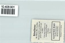 4244 Röschenz - Vignette Wappen Kaffee Hag ca 1920-1940 Heuschrecke