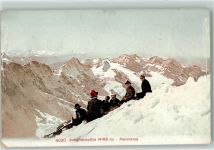 Jungfrau BE Wanderer auf der Spitze