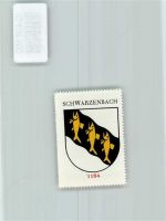 6215 Schwarzenbach - Vignette Wappen Kaffee Hag ca 1920-1940 Fische