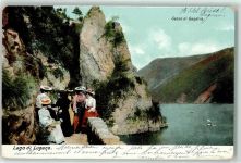 Gandria 1904 Spaziergänger machen Rast