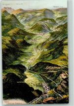Travers 1908 Vogelschau Val de Travers