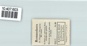 8590 Romanshorn - Vignette Wappen Kaffee Hag 1920-1940