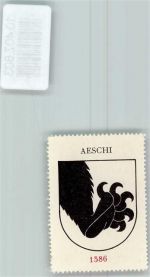 Aeschi b. Spiez Vignette Wappen Kaffee Hag 1920-1940