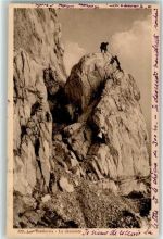 Diablerets 1910 La cheminee Bergsteiger auf dem Gipfel