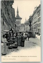 3000 Bern Berne - Marktszene Kramgasse Bärenbrunnen