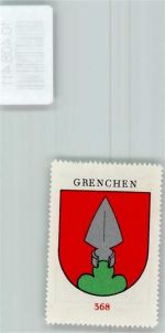 2540 Grenchen - Vignette Wappen Kaffee Hag ca 1920-1940 Pflugeisen