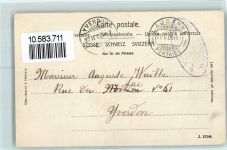 Morges 1908 Schwäne im Teich