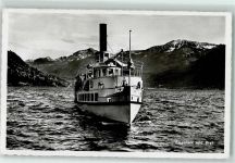 Baar Dampfschiff auf dem Zugersee Rigi Ort lt. Stempel