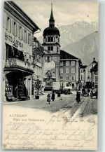 Altdorf UR 1904 Telldenkmal Gasthaus Löwen