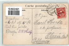 Morteratschgletscher 1907 - Wanderer im Schnee