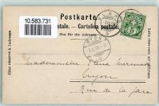 1820 Montreux 1899 Gebrauchsspuren Mondschein Genfersee Kirche