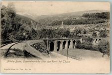 Thusis Eisenbahnbrücke über den Rhein