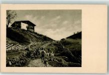1917 Chalet Bauer mit Ziegenherde Phot Naturstudien 704