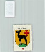 Belfaux Vignette Wappen Kaffee Hag ca 1920-1940 Hirschkuh