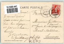 Coppet 1909 Chateau Vestibule Statue Necker