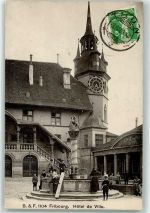 Fribourg 1909 Hotel de Ville Fontaine de St Georges