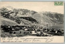Clarens 1907 Montreux et Rochers de NAye