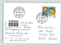 Biel/Bienne 2000 Ausgabetag kunstvoll Trachtenfrau Markenzeichnerin Ch Bättig