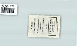 Köniz Vignette Wappen Kaffee Hag ca 1920-1940