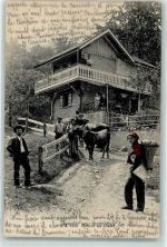 Val-d'Illiez 1906 Heimkehr von der Feldarbeit