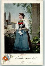 Zürich 1902 Zürcher Trachtenfrau