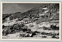 Leysin Winter Brücke Zahnradbahn