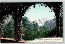 Interlaken 1906 Trinkhalle im Rugenpark Jungfrau Mönch