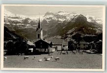 Lenk im Simmental Kirche Wildstrubel Kühe