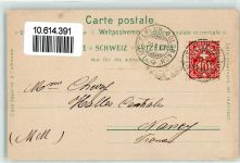 1902 Neuenburger Trachtenfrau am Fenster