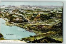 Neuchâtel 1908 Vogelschau Lac et Canton Neuchatel