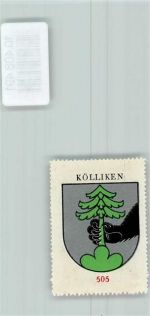 Kölliken Vignette Wappen Kaffee Hag ca 1920-1940 Tannenbaum Bärentatze