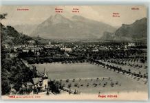 7310 Bad Ragaz 1907 Gebrauchsspuren Churfirsten Gonzen Säntis