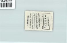 3715 Adelboden BE - Vignette Wappen Kaffee Hag ca 1920-1940 Adler