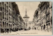 3000 Bern Berne - Beim Zeitglockenturm Marktszene Straßenbahn