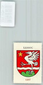 Lessoc Vignette Wappen Kaffee Hag ca 1920-1940 Kranich