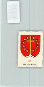 6440 Ingenbohl - Vignette Wappen Kaffee Hag ca 1920-1940 Kreuz