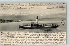 Ufenau Insel 1905 - Dampfschiff