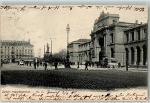 Zürich Bahnhof Alfred Escher Denkmal Pferdekutsche1905
