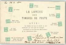 La Chaux-de-Fonds 1900 Briefmarkensprache